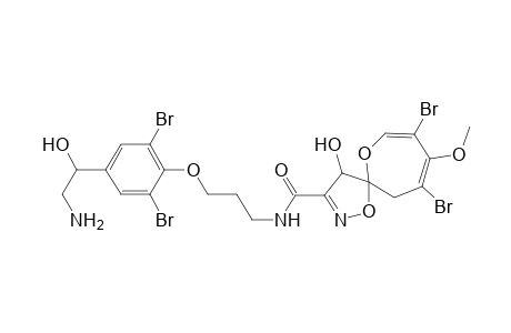 1,6-Dioxa-2-azaspiro[4.6]undeca-2,7,9-triene-3-carboxamide, N-[3-[4-(2-amino-1-hydroxyethyl)-2,6-dibromophenoxy]propyl]-8,10-dibr omo-4-hydroxy-9-methoxy-