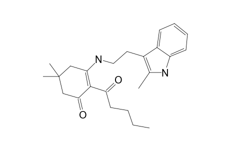 Cyclohex-2-enone, 5,5-dimethyl-3-[2-(2-methyl-1H-indol-3-yl)ethylamino]-2-pentanoyl-