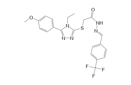 2-{[4-ethyl-5-(4-methoxyphenyl)-4H-1,2,4-triazol-3-yl]sulfanyl}-N'-{(E)-[4-(trifluoromethyl)phenyl]methylidene}acetohydrazide