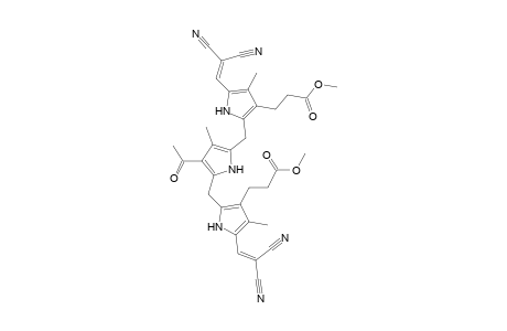 Pyrrole-3-propionic acid, 2,2'-[(3-acetyl-4-methylpyrrole-2,5-diyl)dimethylene]bis[5-(2,2-dicyanovinyl)-4-methyl-, dimethyl ester