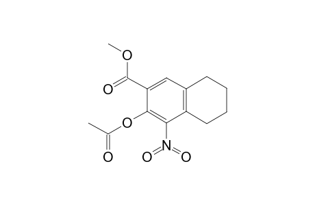 2-Naphthalenecarboxylic acid, 3-acetoxy-5,6,7,8-tetrahydro-4-nitro-, methyl ester