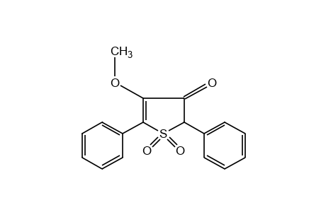 2,5-diphenyl-4-methoxy-3(2H)-thiophenone, 1,1-dioxide