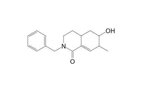 2-Benzyl-7-methyl-3,4,4a,5,6,7-hexahydro-6-hydroxy-1(2H)-isoquinolinone