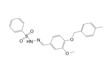 N'-((E)-{3-methoxy-4-[(4-methylbenzyl)oxy]phenyl}methylidene)benzenesulfonohydrazide
