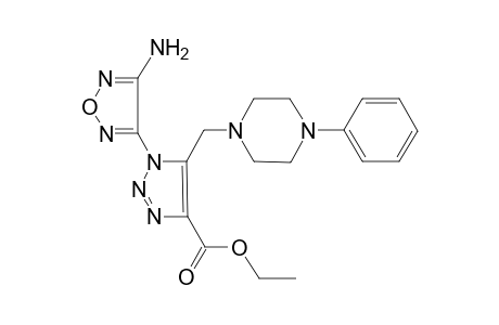 1H-1,2,3-triazole-4-carboxylic acid, 1-(4-amino-1,2,5-oxadiazol-3-yl)-5-[(4-phenyl-1-piperazinyl)methyl]-, ethyl ester