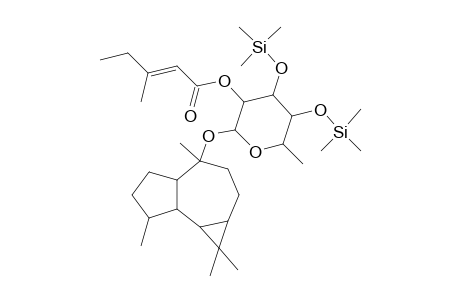 [4,5-Dihydroxy-6-methyl-2-[(1,1,4,7-tetramethyl-2,3,4A,5,6,7,7A,7B-octahydro-1ah-cyclopropa[E]azulen-4-yl)oxy]oxan-3-yl] (E)-3-methylpent-2-enoate, 2tms