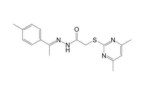 acetic acid, [(4,6-dimethyl-2-pyrimidinyl)thio]-, 2-[(E)-1-(4-methylphenyl)ethylidene]hydrazide