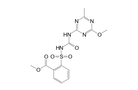 2-[(4-methoxy-6-methyl-s-triazin-2-yl)carbamoylsulfamoyl]benzoic acid methyl ester