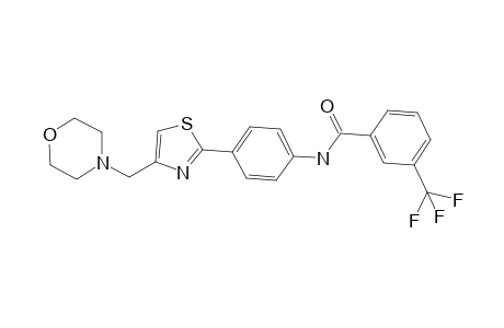 N-[4-[4-(morpholin-4-ylmethyl)-1,3-thiazol-2-yl]phenyl]-3-(trifluoromethyl)benzamide