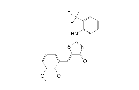 (5Z)-5-(2,3-dimethoxybenzylidene)-2-[2-(trifluoromethyl)anilino]-1,3-thiazol-4(5H)-one