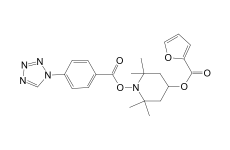 2,2,6,6-Tetramethyl-1-{[4-(1H-tetraazol-1-yl)benzoyl]oxy}-4-piperidinyl 2-furoate