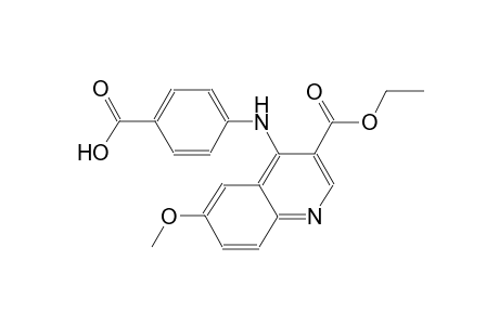 4-[(3-carbethoxy-6-methoxy-4-quinolyl)amino]benzoic acid