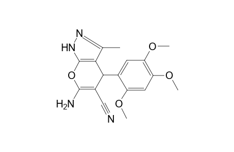 6-Amino-3-methyl-4-(2,4,5-trimethoxyphenyl)-1,4-dihydropyrano[2,3-c]pyrazole-5-carbonitrile