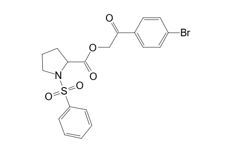 Pyrrolidine-2-carboxylic acid, 1-phenylsulfonyl-, [2-(4-bromophenyl)-2-oxoethyl] ester