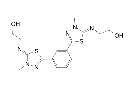 2,2'-META-PHENYLENE-BIS-[4,5-DIHYDRO-5-(2-HYDROXYETHYLIMINO-)-4-METHYL-1,3,4-THIADIAZOLE]