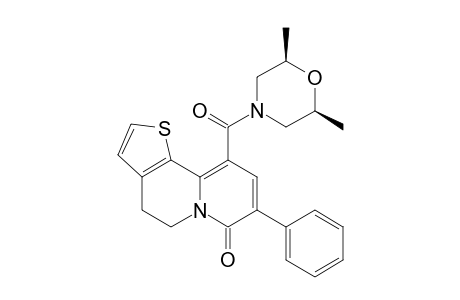 10-[(2R,6S)-2,6-dimethylmorpholin-4-yl]carbonyl-8-phenyl-4,5-dihydrothieno[2,3-a]quinolizin-7-one