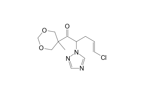 4-Penten-1-one, 5-chloro-1-(5-methyl-1,3-dioxan-5-yl)-2-(1H-1,2,4-triazol-1-yl)-, (+/-)-