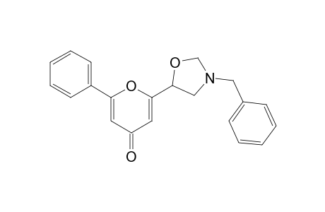 6-Phenyl-2-(3-benzyl-1,3-oxazolidin-5-yl)-4H-pyran-4-one