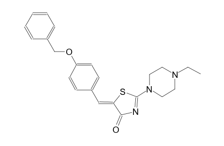 (5Z)-2-(4-ethyl-1-piperazinyl)-5-[(4-phenylmethoxyphenyl)methylidene]-4-thiazolone