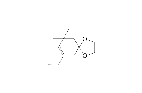 7-Ethyl-9,9-dimethyl-1,4-dioxaspiro[4.5]dec-7-ene exocyclic isomer