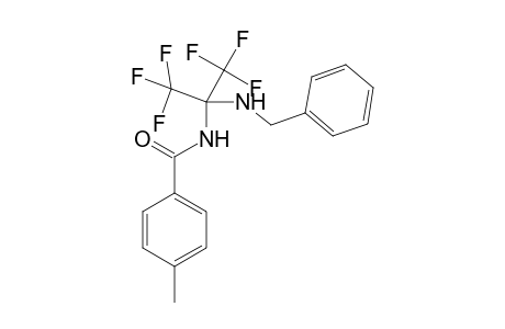 N-[1-(Benzylamino)-2,2,2-trifluoro-1-(trifluoromethyl)ethyl]-p-toluamide