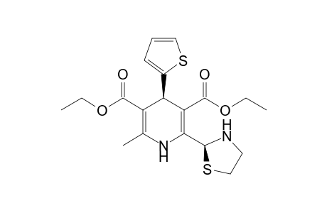 (+/-)-(4R,2'S)-DIETHYL-6-METHYL-2-(2'-THIAZOLIDINYL)-4-(THIEN-2''-YL)-1,4-DIHYDROPYRIDINE-3,5-DICARBOXYLATE