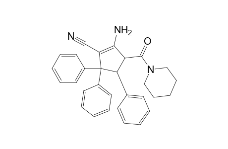 2-Amino-3-[oxo(1-piperidinyl)methyl]-4,5,5-triphenyl-1-cyclopentenecarbonitrile