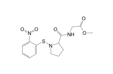 Acetic acid, 2-[1-(2-nitrophenylthio)-2-pyrrolidinyl]carbonylamino-, methyl ester