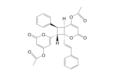 6-(5-(Acetyloxy)-3-oxo-7-phenyl-1-[(E)-2-phenylethenyl]-2-oxabicyclo[4.2.0]oct-4-en-8-yl)-2-oxo-2H-pyran-4-yl acetate