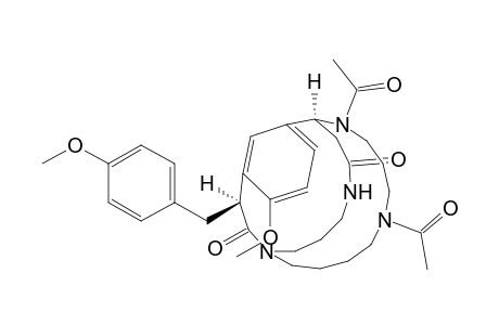 1,6,10,22-Tetraazatricyclo[9.7.6.1(12,16)]pentacosa-12,14,16(25)-triene -18,23-dione, 6,10-diacetyl-15-methoxy-17-[(4-methoxyphenyl)methyl]-, [11S-(11R*,17R*)]-