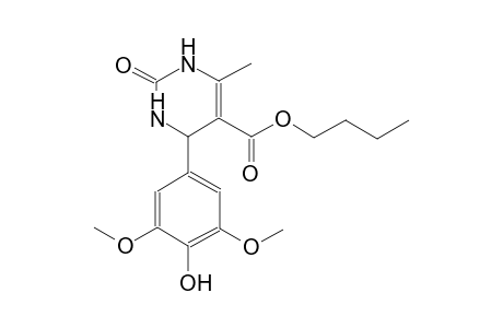 5-pyrimidinecarboxylic acid, 1,2,3,4-tetrahydro-4-(4-hydroxy-3,5-dimethoxyphenyl)-6-methyl-2-oxo-, butyl ester