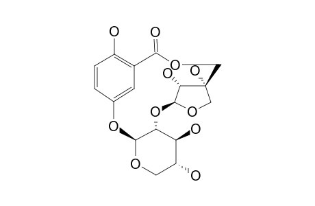 LINDEROFRUTICOSIDE-A;5-O-[BETA-D-APIOFURANOSYL-(1''->2')-O-BETA-D-XYLOPYRANOSYL]-GENTISIC-ACIDESTER