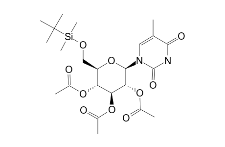 (2',3',4'-TRI-O-ACETYL-6'-O-TERT.-BUTYLDIMETHYLSILYL-BETA-D-GLUCOPYRANOSIDE)-THYMINE