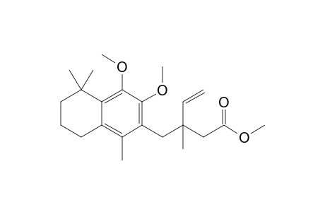 1,5,5-Trimethyl-2-[2'-methyl-2'-{(methoxycarbonyl)methyl}-3'-buten-1'-yl]-3,4-dimethoxy-5,6,7,8-tetrahydronaphthalene