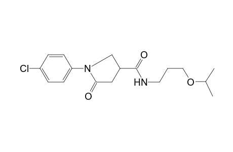 Pyrrolidine-3-carboxamide, 1-(4-chlorophenyl)-5-oxo-N-(3-isopropoxypropyl)-