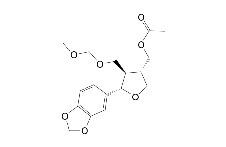 (2SR,3RS,4SR)-4-ACETOXYMETHYL-2-(1,3-BENZODIOXOL-5-YL)-3-METHOXYMETHOXYMETHYLTETRAHYDROFURAN