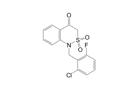 1-(2-chloro-6-fluorobenzyl)-1H-2,1-benzothiazin-4(3H)-one, 2,2-dioxide