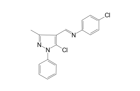 4-Chloro-N-[(E)-(5-chloro-3-methyl-1-phenyl-1H-pyrazol-4-yl)methylidene]aniline