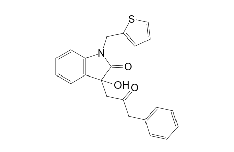 2H-indol-2-one, 1,3-dihydro-3-hydroxy-3-(2-oxo-3-phenylpropyl)-1-(2-thienylmethyl)-