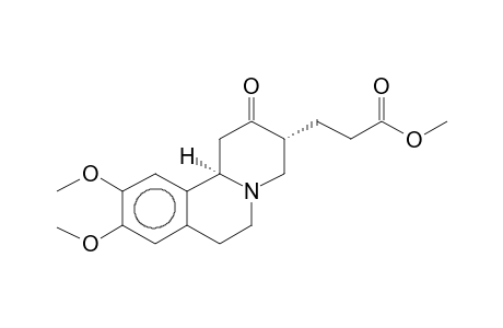 METHYL 3-[9,10-DIMETHOXY-2-OXO-1,3,4,6,7,11B-ALPHA-HEXAHYDRO-2H-BENZO[A]QUINOLIZIN-(3ALPHA)-YL]PROPIONATE