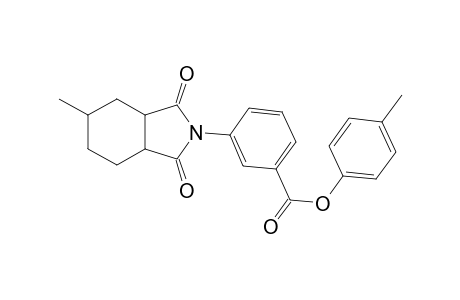 benzoic acid, 3-(octahydro-5-methyl-1,3-dioxo-2H-isoindol-2-yl)-, 4-methylphenyl ester