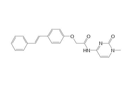 (E)-N-(1-methyl-2-oxo-1,2-dihydropyrimidin-4-yl)-2-(4-styrylphenoxy)acetamide