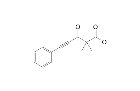 3-Hydroxy-2,2-dimethyl-5-phenylpent-4-ynoic acid