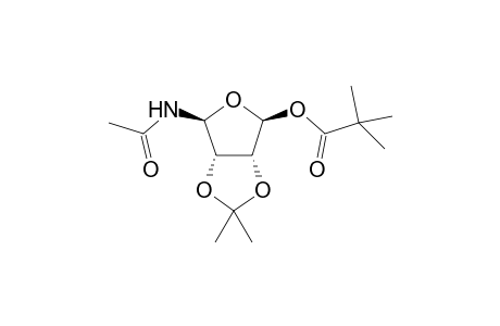 (4S)-4-O-Acetylamino-2,3-isopropylidene-1-O-pivaloyl-.alpha.,D-erythro-tetradialdo-1,4-furanose