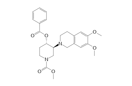 METHYL-(3S*,4S*)-4-(BENZOYLOXY)-3-[6,7-DIMETHOXY-3,4-DIHYDRO-2(1H)-ISOQUINOLINYL]-1-PIPERIDINECARBOXYLATE