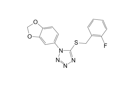 1-(1,3-Benzodioxol-5-yl)-1H-tetraazol-5-yl 2-fluorobenzyl sulfide