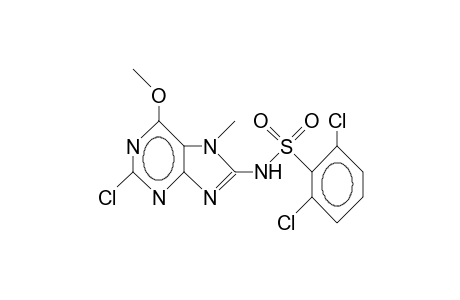 Benzenesulfonamide, 2,6-dichloro-N-(2-chloro-6-methoxy-7-methyl-7H-purin-8-yl)-