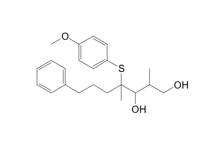 (2RS,3RS,4SR)-4-(4-Methoxyphenylsulfanyl)-2,4-dimethyl-7-phenylheptane-1,3-diol