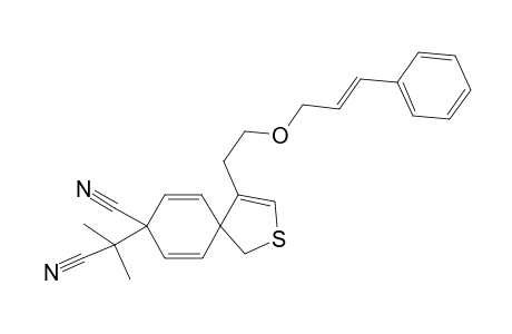 4-[2-[(E)-cinnamyl]oxyethyl]-8-(1-cyano-1-methyl-ethyl)-2-thiaspiro[4.5]deca-3,6,9-triene-8-carbonitrile