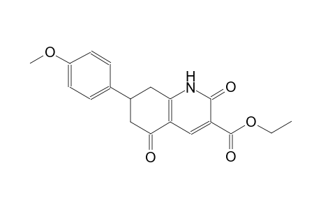 3-quinolinecarboxylic acid, 1,2,5,6,7,8-hexahydro-7-(4-methoxyphenyl)-2,5-dioxo-, ethyl ester